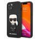 Karl Lagerfeld iPhone 13 Mini 5,4" KLHCP13SOKPK Saffiano Ikonik Karl's Patch hátlap, tok, fekete