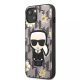 Karl Lagerfeld iPhone 13 Mini Ikonik Flower (KLHCP13SPMNFIK1) hátlap, tok, sötétszürke