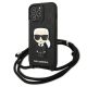 Karl Lagerfeld iPhone 13 Pro Max 3D Rubber Karl (KLHCP13XCMNIPK) hátlap, tok, fekete