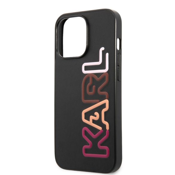 Karl Lagerfeld iPhone 13 Pro Max Multipink Brand (KLHCP13XPCOBK) hátlap, tok, fekete