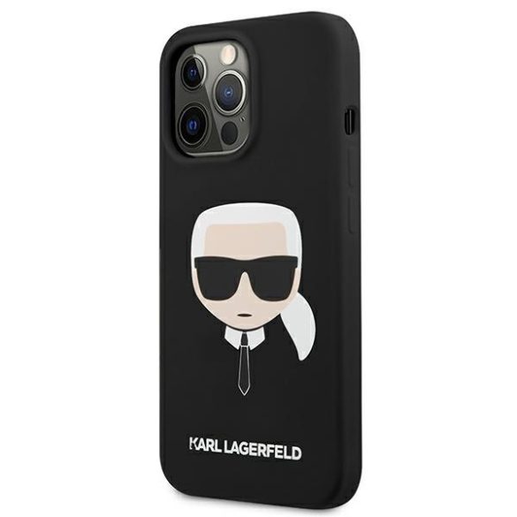 Karl Lagerfeld iPhone 13 Pro Max Silicone Karl's Head (KLHCP13XSLKHBK) hátlap, tok, fekete