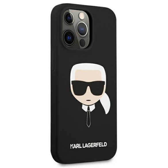 Karl Lagerfeld iPhone 13 Pro Max Silicone Karl's Head (KLHCP13XSLKHBK) hátlap, tok, fekete