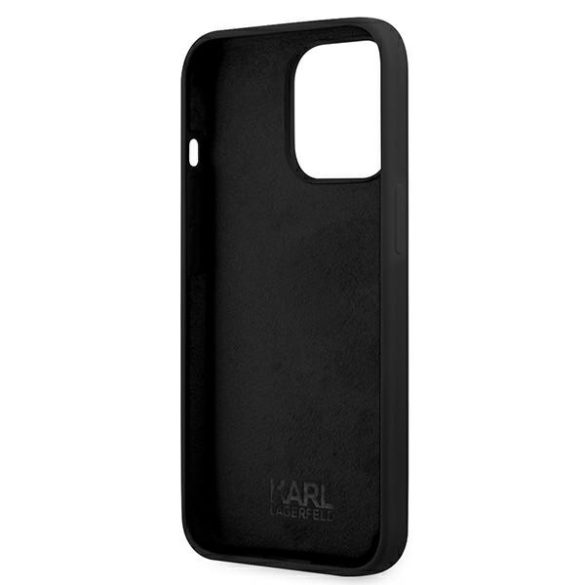 Karl Lagerfeld iPhone 13 Pro Max Silicone Karl's Head (KLHCP13XSLKHBK) hátlap, tok, fekete