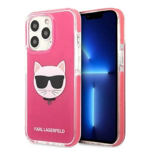 Karl Lagerfeld Choupette Head iPhone 13 Pro Max 6,7" KLHCP13XTPECPI tok, rózsaszín