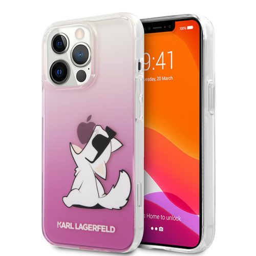 Karl Lagerfeld iPhone 14 Pro Choupette Fun (KLHCP14LCFNRCPI) hátlap, tok, rózsaszín