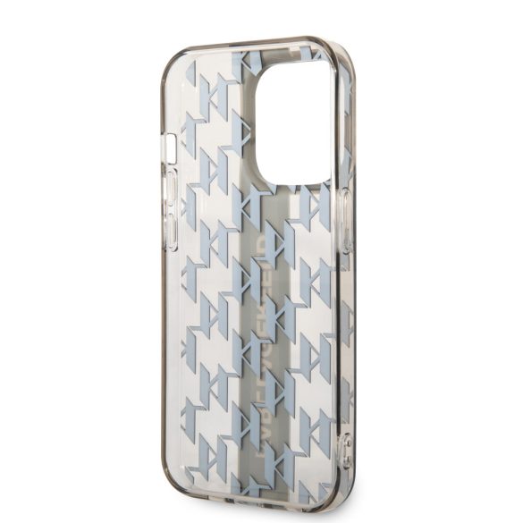 Karl Lagerfeld iPhone 14 Pro Monogram Vertical Stripe (KLHCP14LHKLSPCK) hátlap, tok, fekete