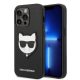 Karl Lagerfeld iPhone 14 Pro Saffiano Choupette Head (KLHCP14LSAPCHK) hátlap, tok, fekete