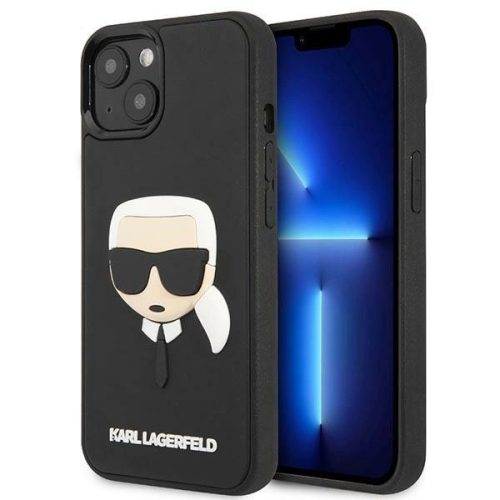 Karl Lagerfeld KLHCP14MKH3DBK Karl's Head 3D iPhone 14 Plus/15 Plus 6,7", hátlap, tok, fekete