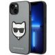 Karl Lagerfeld KLHCP14MSAPCHG Saffiano Choupette Head Patch iPhone 14 Plus/15 Plus 6,7" hátlap, tok, ezüst