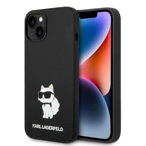 Karl Lagerfeld KLHCP14MSNCHBCK Silicone Choupette iPhone 14 Plus/15 Plus 6,7" tok, fekete