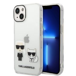   Karl Lagerfeld iPhone 14 Ikonik Karl and Choupette (KLHCP14SCKTR) hátlap, tok, átlátszó