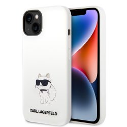   Karl Lagerfeld iPhone 14 Silicone Choupette (KLHCP14SSNCHBCH) hátlap, tok, fehér