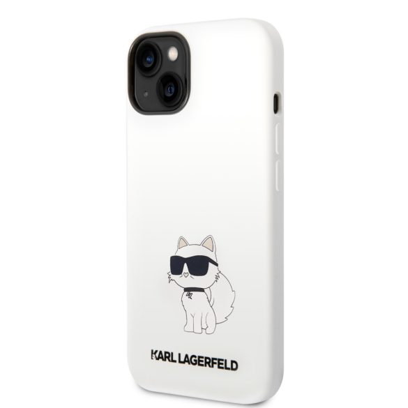 Karl Lagerfeld iPhone 14 Silicone Choupette (KLHCP14SSNCHBCH) hátlap, tok, fehér