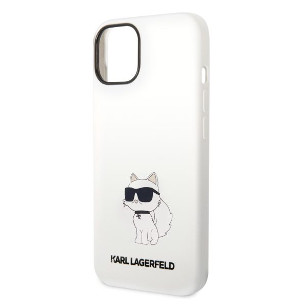 Karl Lagerfeld iPhone 14 Silicone Choupette (KLHCP14SSNCHBCH) hátlap, tok, fehér