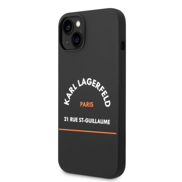 Karl Lagerfeld iPhone 14 Rue St Guillaume (KLHCP14SSRSGHLK) hátlap, tok, fekete