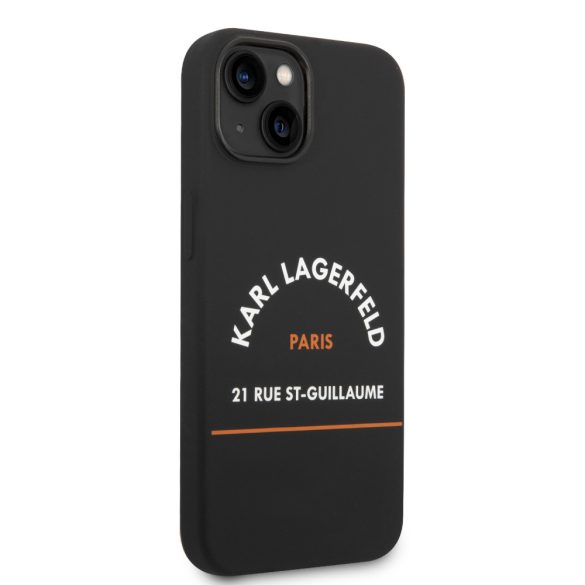 Karl Lagerfeld iPhone 14 Rue St Guillaume (KLHCP14SSRSGHLK) hátlap, tok, fekete