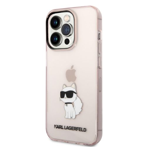 Karl Lagerfeld IML Choupette NFT Case iPhone 14 Pro Max (KLHCP14XHNCHTCP) hátlap, tok, átlátszó-rózsaszín