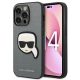 Karl Lagerfeld KLHCP14XSAPKHG Saffiano Karl Head Patch iPhone 14 Pro Max tok, ezüst