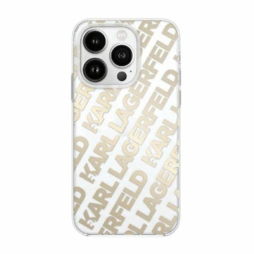 Karl Lagerfeld KLHCP15LHKFOEMD IML Fullover Logo iPhone 15 Pro 6.1", hátlap, tok, arany