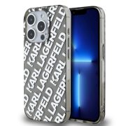   Karl Lagerfeld iPhone 15 Pro IML Electroplated Repeated Logo KLHCP15LHKFOEMS hátlap, tok, ezüst