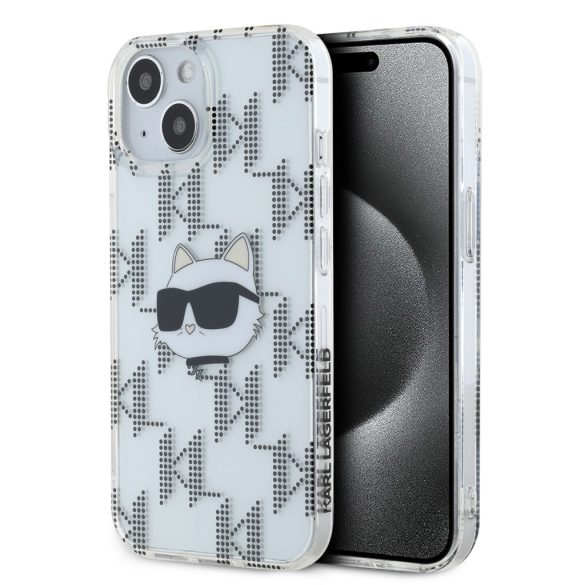 Karl Lagerfeld iPhone 15 IML Electroplated Choupette Head KLHCP15SHKLPCHT hátlap, tok, átlátszó