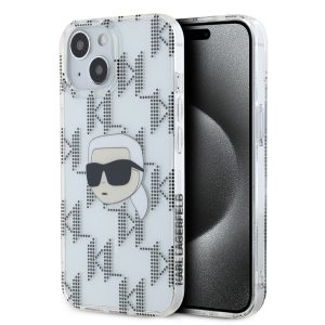 Karl Lagerfeld iPhone 15 IML Electroplated Karl Head KLHCP15SHKLPKHT hátlap, tok, átlátszó