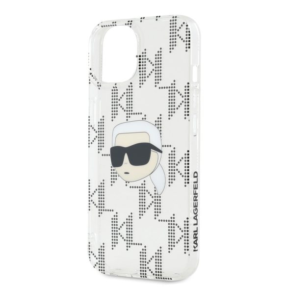 Karl Lagerfeld iPhone 15 IML Electroplated Karl Head KLHCP15SHKLPKHT hátlap, tok, átlátszó