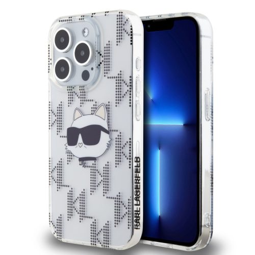 Karl Lagerfeld iPhone 15 Pro Max IML Electroplated Choupette Head KLHCP15XHKLPCHT hátlap, tok, átlátszó