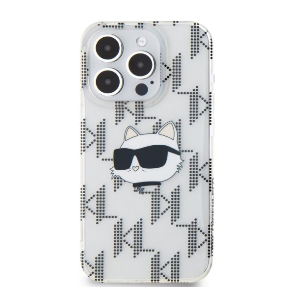 Karl Lagerfeld iPhone 15 Pro Max IML Electroplated Choupette Head KLHCP15XHKLPCHT hátlap, tok, átlátszó