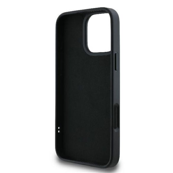 Karl Lagerfeld iPhone 16 Pro 3D Rubber Bicolor Signature (KLHCP16L3DRKSDLK) hátlap, tok, fekete