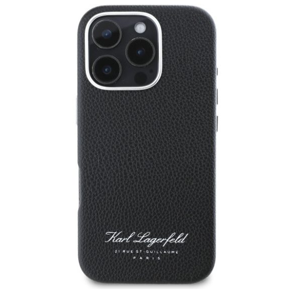 Karl Lagerfeld iPhone 16 Pro Hotel RSG (KLHCP16LPGWCMKHK) hátlap, tok, fekete