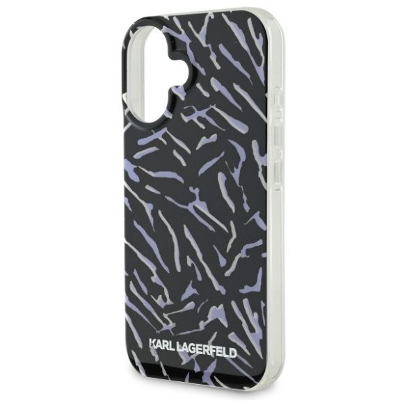 Karl Lagerfeld iPhone 16 Zebra With Cord (KLHCP16SHZBPKCCU) hátlap, tok, lila