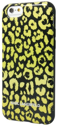 Karl Lagerfeld iPhone 6/6S Camouflage Leopard (KLHCP6CAYE) hátlap, tok, sárga