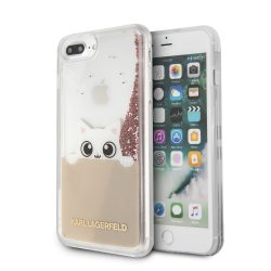   Karl Lagerfeld iPhone 7 Plus/8 Plus Max Peek-A-Boo Liquid Glitter (KLHCP7LPABGN) hátlap, tok, rózsaszín