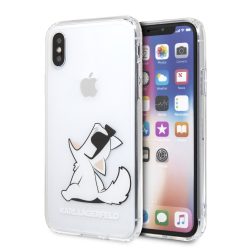   Karl Lagerfeld iPhone X/Xs Fun Choupette Hard (KLHCPXCFNRC) hátlap, tok, átlátszó