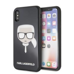   Karl Lagerfeld iPhone X/Xs Layers Glitter Iconic (KLHCPXDLHBK) hátlap, tok, fekete