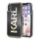 Karl Lagerfeld Logo Glitter iPhone X/Xs (KLHCPXKAGBK) hátlap, tok, fekete