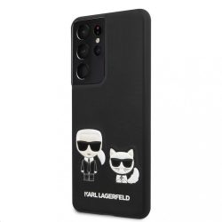   Karl Lagerfeld Samsung Galaxy S21 Ultra 3D Karl & Choupette Full Body (KLHCS21LPCUSKCBK) hátlap, tok, fekete