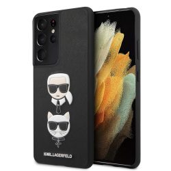   Karl Lagerfeld Samsung Galaxy S21 Ultra 3D Rubber Heads (KLHCS21LSAKICKCBK) hátlap, tok, fekete