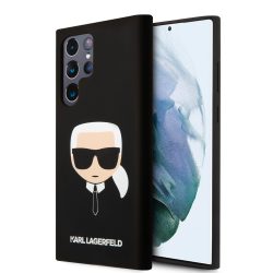   Karl Lagerfeld Samsung Galaxy S22 Ultra Karl's Head Silicone (KLHCS22LSLKHBK) hátlap, tok, fekete