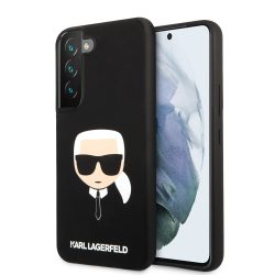   Karl Lagerfeld Samsung Galaxy S22 Silicone Karl's Head (KLHCS22SSLKHBK) hátlap, tok, fekete