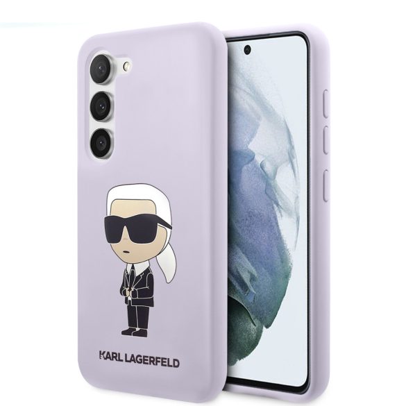 Karl Lagerfeld Samsung Galaxy S23 Silicone Ikonik (KLHCS23SSNIKBCU) hátlap, tok, lila