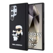   Karl Lagerfeld Samsung Galaxy S24 Ultra 3D Rubber Karl and Choupette KLHCS24L3DRKCNK hátlap, tok, fekete