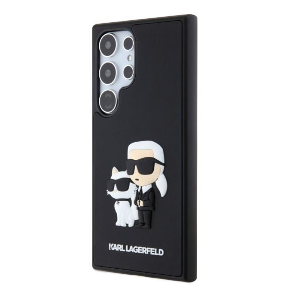 Karl Lagerfeld Samsung Galaxy S24 Ultra 3D Rubber Karl and Choupette KLHCS24L3DRKCNK hátlap, tok, fekete