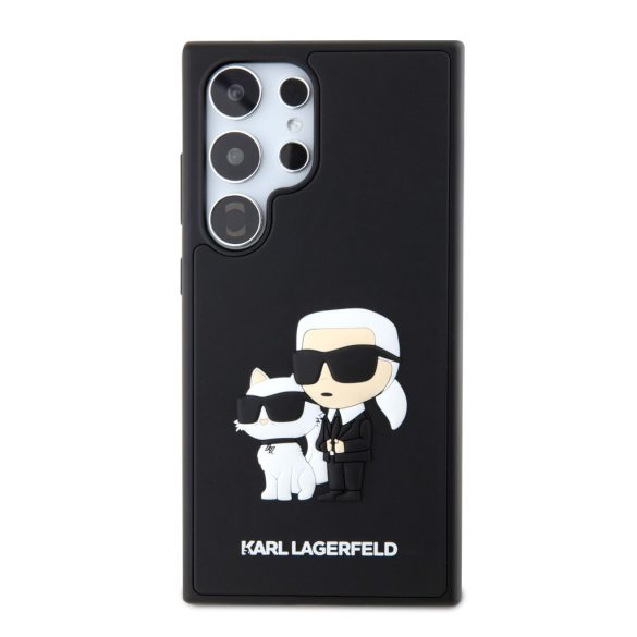 Karl Lagerfeld Samsung Galaxy S24 Ultra 3D Rubber Karl and Choupette KLHCS24L3DRKCNK hátlap, tok, fekete