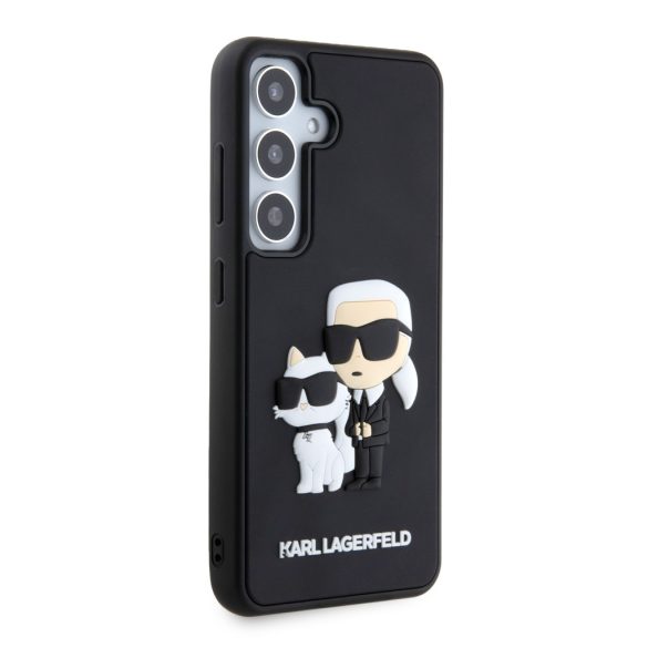 Karl Lagerfeld Samsung Galaxy S24 3D Rubber Karl and Choupette KLHCS24S3DRKCNK hátlap, tok, fekete