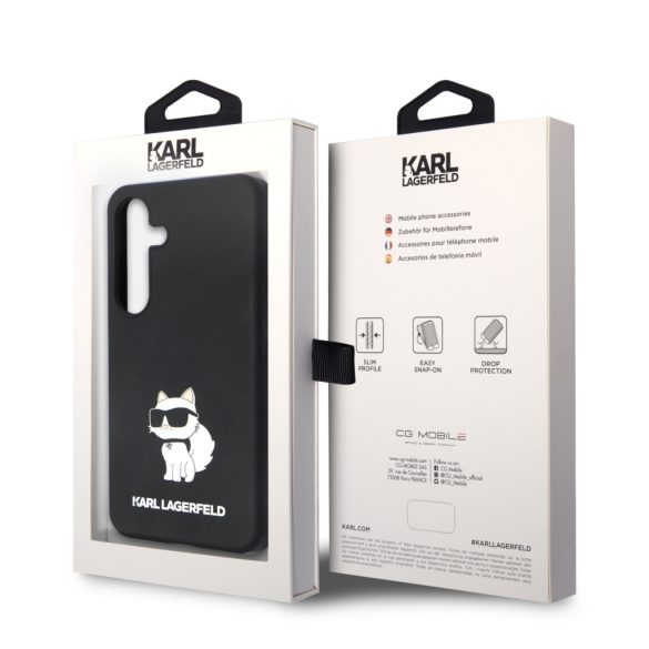 Karl Lagerfeld Samsung Galaxy S24 Liquid Silicone Choupette NFT KLHCS24SSNCHBCK hátlap, tok, fekete