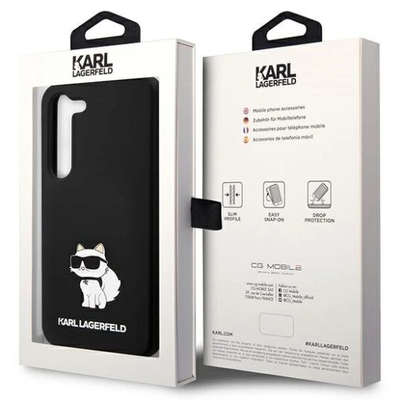 Karl Lagerfeld Samsung Galaxy S24 Liquid Silicone Choupette NFT KLHCS24SSNCHBCK hátlap, tok, fekete