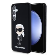   Karl Lagerfeld Samsung Galaxy S24 Liquid Silicone Ikonik NFT KLHCS24SSNIKBCK hátlap tok, fekete