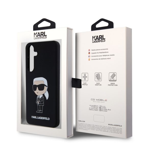 Karl Lagerfeld Samsung Galaxy S24 Liquid Silicone Ikonik NFT KLHCS24SSNIKBCK hátlap tok, fekete